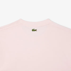 LACOSTE SIGNATURE PRINT COTTON T-SHIRT Men’s -LIGH PINK