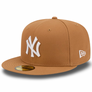 NEW ERA 5950 CUSTOM FITTED-NEW YORK YANKEE/ COLOR BASIC/ WHEAT
