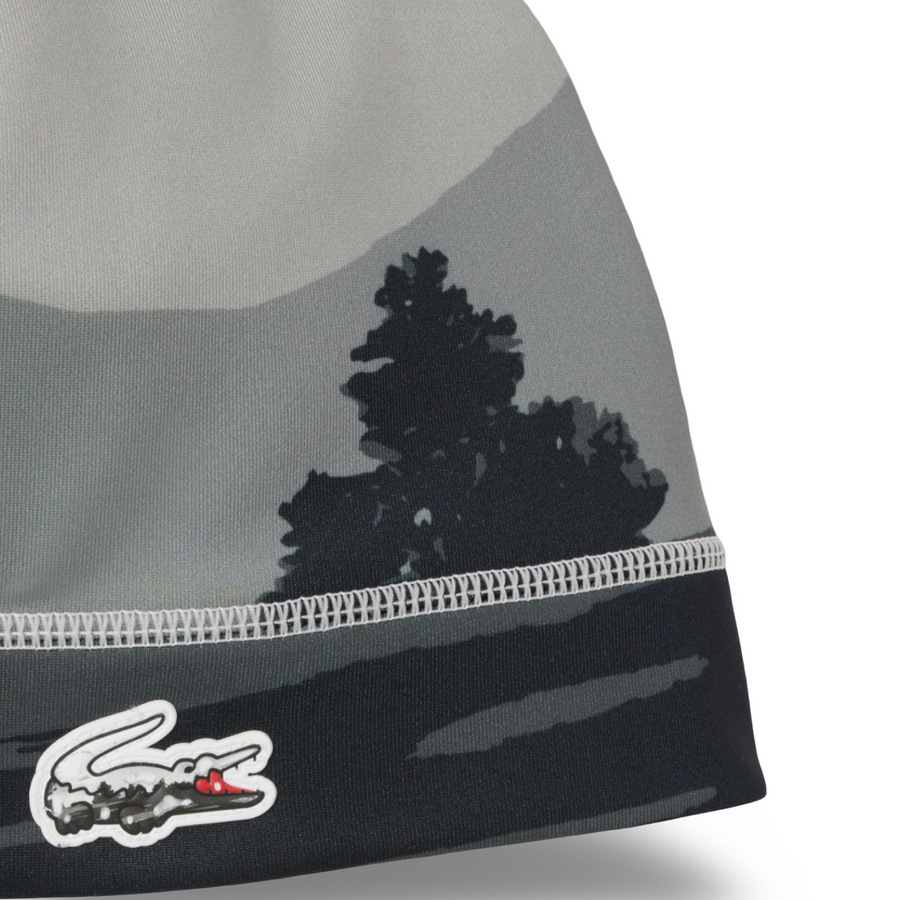 LACOSTE LANDSCAPE PRINT FLEECE BEANIE