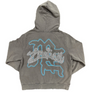 MIXED EMOTION RHINESTONE  HOODY-GREY