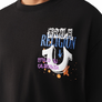 TRUE RELIGION SHORT SLEEVE CONCERT BUDDHA OVERSIZED TEE-JET BLACK