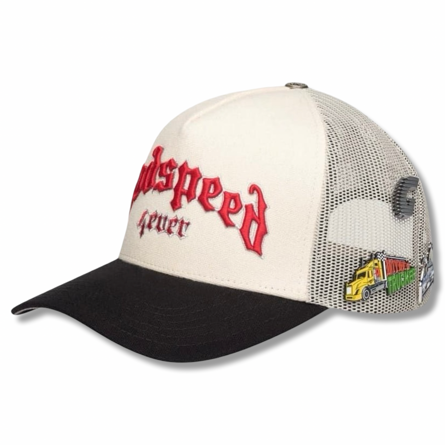 Godspeed Forever Trucker Hat- White/black – Moesports
