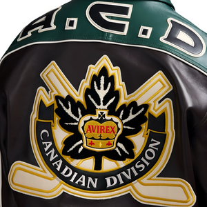 AVIREX CANADIAN DIVISION LEATHER JACKET Men’s -ESPRESSO
