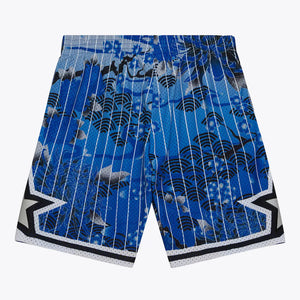 MITCHELL & NESS - NBA AH SWINGMAN GRAPHICS  -SHORTS 5.0 - MAGIC - 1994 - MENS -ROYAL BLUE WHITE