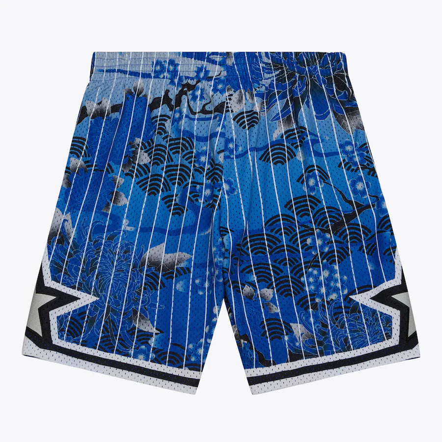 MITCHELL & NESS - NBA AH SWINGMAN GRAPHICS  -SHORTS 5.0 - MAGIC - 1994 - MENS -ROYAL BLUE WHITE