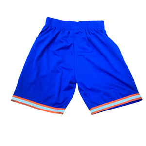 MITCHELL & NESS - NBA SWINGMAN ROAD -SHORTS - KNICKS 91-92 -  MENS -ROYAL/ORANGE