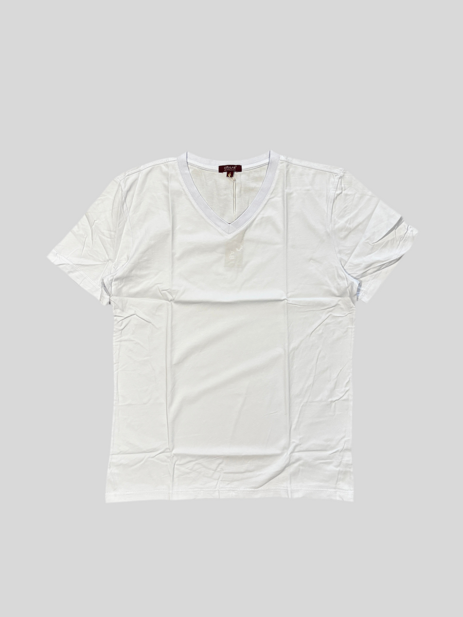 City Lab V-NECK TEE SHIRT Men’s - WHITE