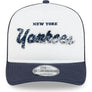 NEW ERA 950 A-FRAME PRE-CURVED CHENILLE LOGO TRUCKER HAT NEW YORK YANKEES-NAVY/WHITE