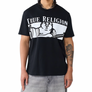 TRUE RELIGION SHORT SLEEVE CHECKERED BUDDHA OVERSIZED TEE-JET BLACK