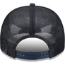 NEW ERA 950 A-FRAME PRE-CURVED CHENILLE LOGO TRUCKER HAT NEW YORK YANKEES-NAVY/WHITE