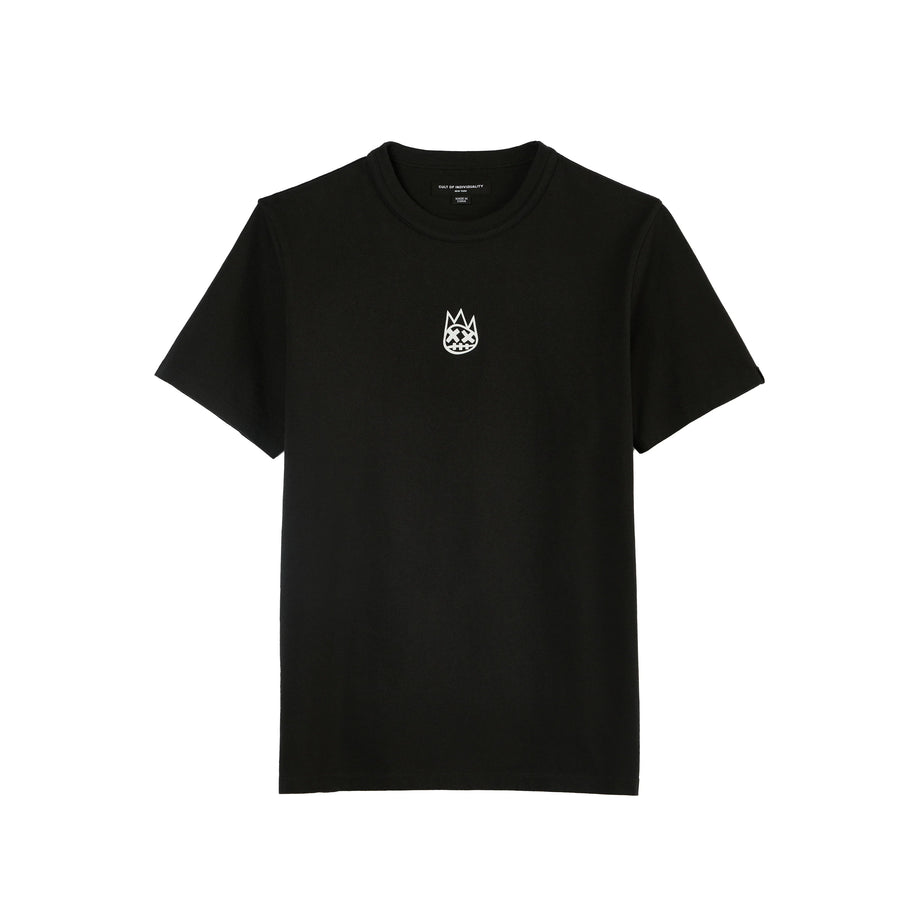 Cult of Individuality SHORT SLEEVE CREW NECK TEE OLD ENGLISH LOGO Men’s -STEEL BLACK
