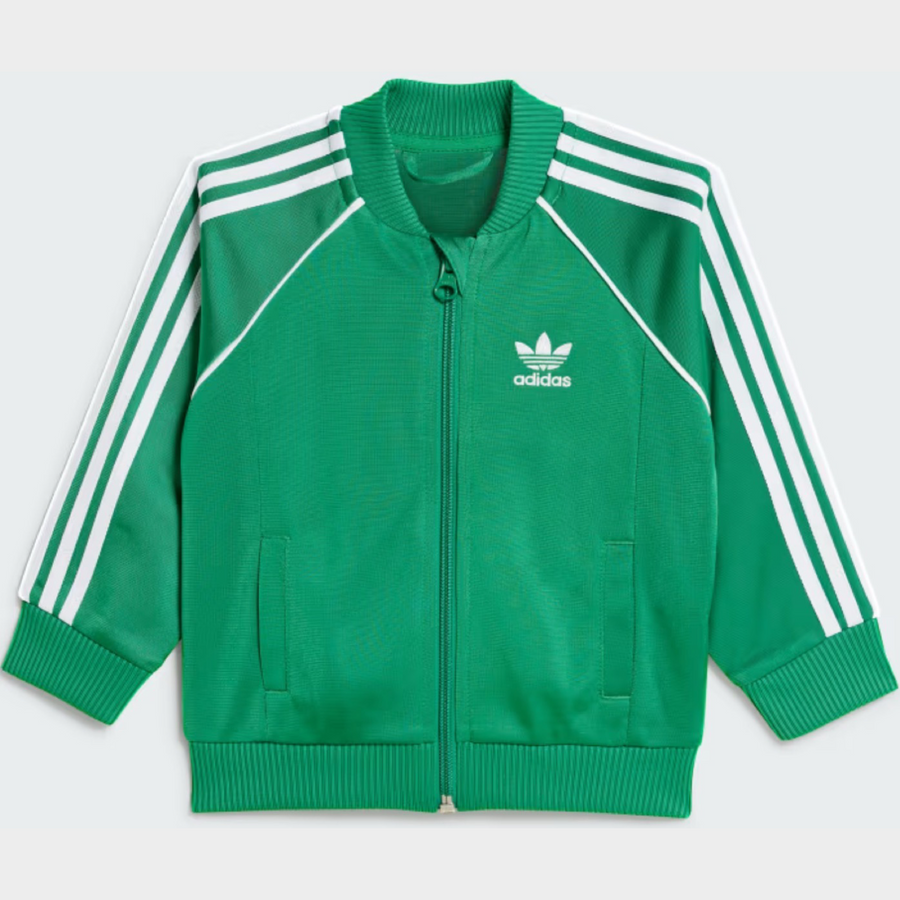 ADIDAS ORIGINAL SUPERSTAR TRACKSUIT TODDLER- Kid's - GREEN WHITE