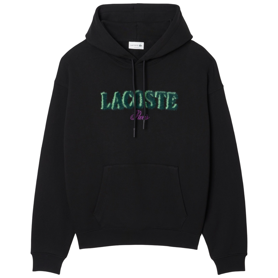 LACOSTE LOOSE FIT PARIS HOODIE FLEECE -Men’s -BLACK-031