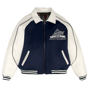 Avirex Classic Wool Leather Varsity Jacket Men’s -NAVY BLAZER/MARINE