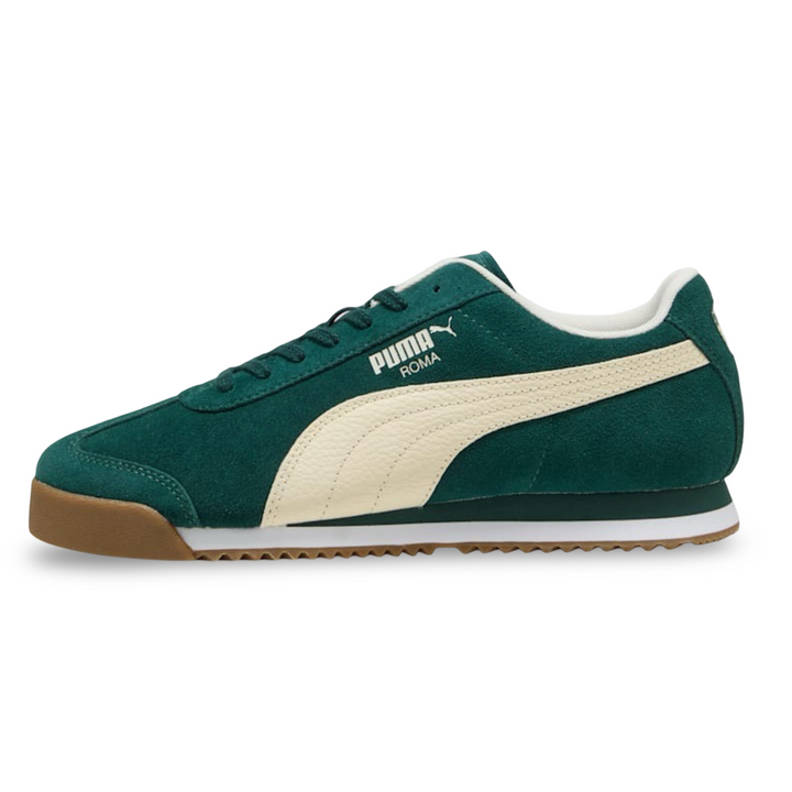 PUMA ROMA SUEDE MEN -GREEN TERRAIN-ALPINE SNOW