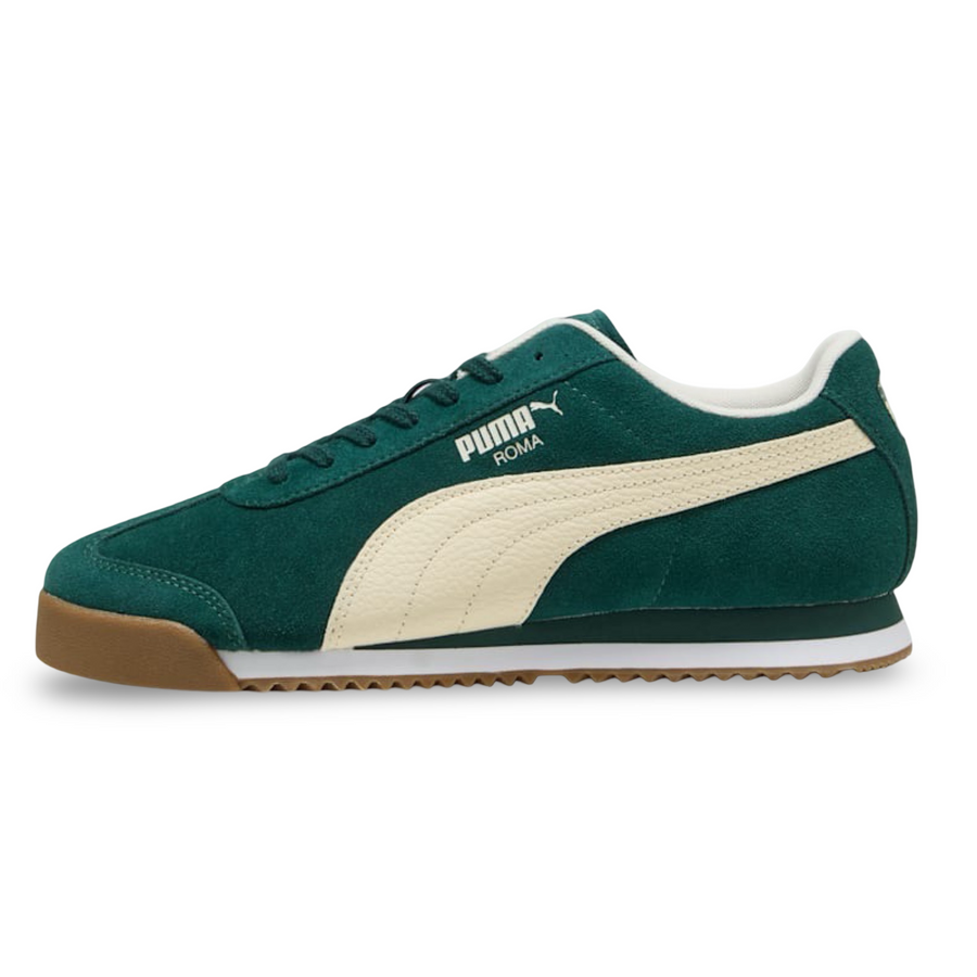PUMA ROMA SUEDE MEN -GREEN TERRAIN-ALPINE SNOW