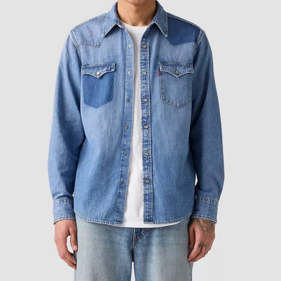 Levis Strauss & Co FLANNEL SHIRT Men’s - BLUE DENIM