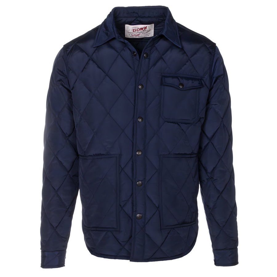 Schott N.Y.C DOWN FILLED GARMENT JACKET MENS-NAVY