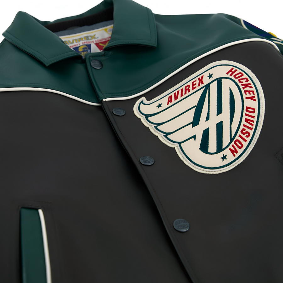 AVIREX CANADIAN DIVISION LEATHER JACKET Men’s -ESPRESSO