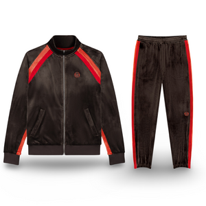 SERGIO TACCHINI BANDA  VELOUR SUIT - MEN’S -MULCH