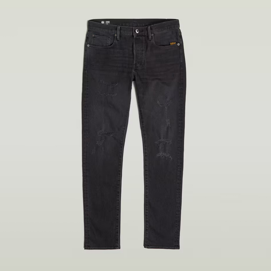 G-Star 3301 SLIM Men’s -WORN IN RIPPED GREY SACRAMENTO