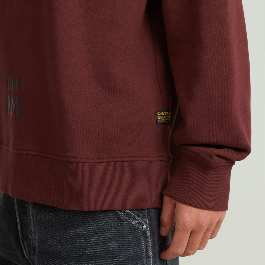 G-Star RAW APPLIQUÉ R SWEATER / Men’ -PORT RED