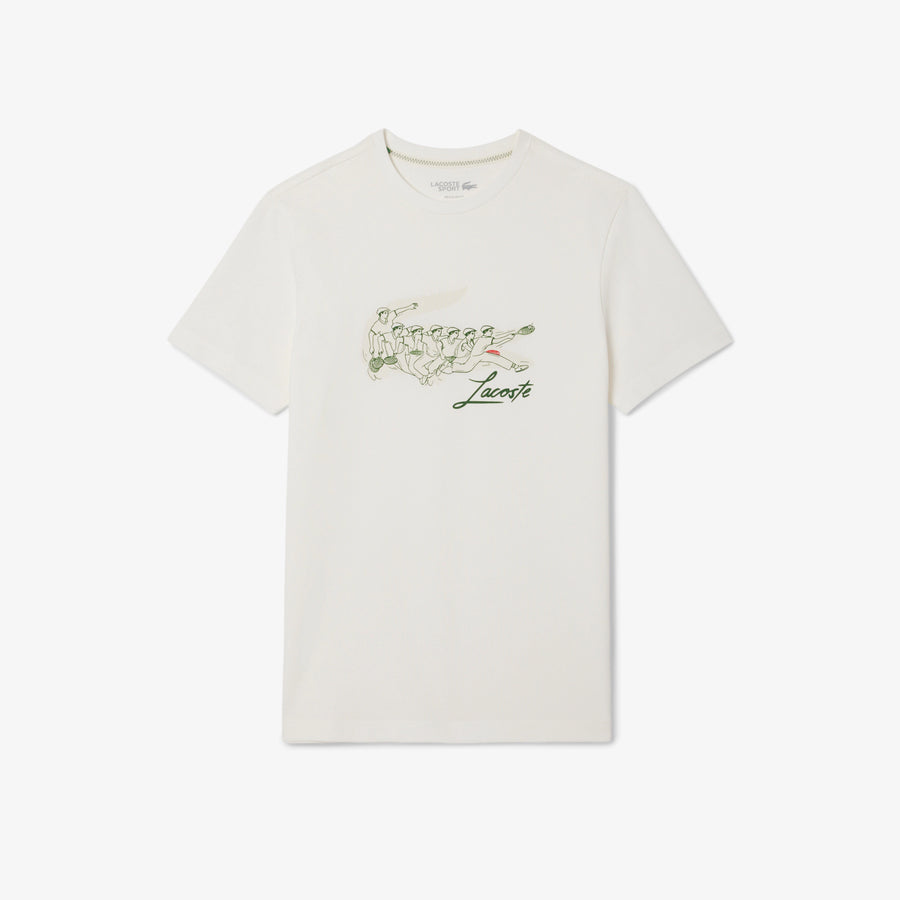 LACOSTE RENE PRINT TENNIS HERITAGE T-SHIRT Men’s -WHITE-NYV