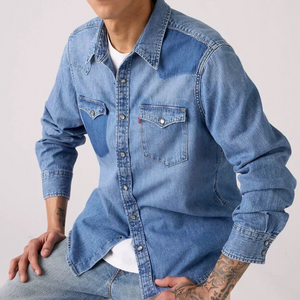 Levis Strauss & Co FLANNEL SHIRT Men’s - BLUE DENIM