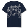 LACOSTE  ULTRA DRY PRINTED TENNIS CREW NECK T-SHIRT Men’s -NAVY BLUE-166
