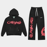GODSPEED RAW IMPORT SWEATSUIT- BLACK/RED