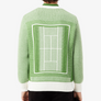 LACOSTE TENNIS COURT GRAPHIC SWEATER -Men’s-GREEN -NPA/WHITE