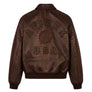 AVIREX LIMITED EDITION CROC ICON LEATHER JACKET Men’s ESPRESSO  BROWN