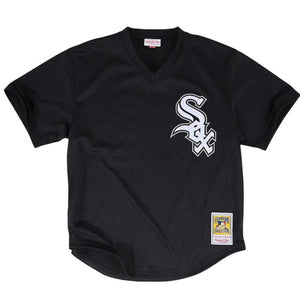 Mitchell & Ness MLB AUTHENTIC JERSEY-pullover - CHICAGO WHITE SOX -MENS- BLACK WHITE