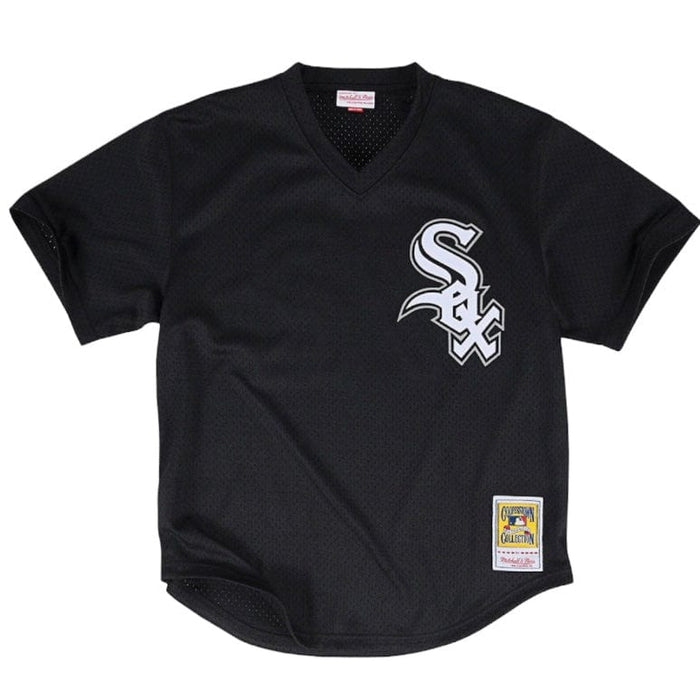 Mitchell & Ness MLB AUTHENTIC JERSEY-pullover - CHICAGO WHITE SOX -MENS- BLACK WHITE