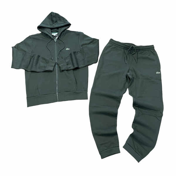 Lacoste セットアップ ダークグレー LACOSTE FUll ZIP HOODED CLASSIC SWEATSUIT Men's - Dark grey