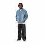 L/AB C/O OFF WHITE ZIP TRUCKER DENIM JACKET MEN’S /STEEL INDIGO