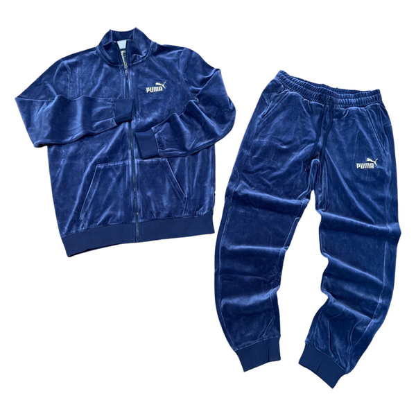 Men's velour 2025 tracksuit puma