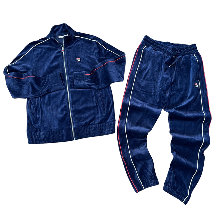 Fila velour tracksuit hot sale mens