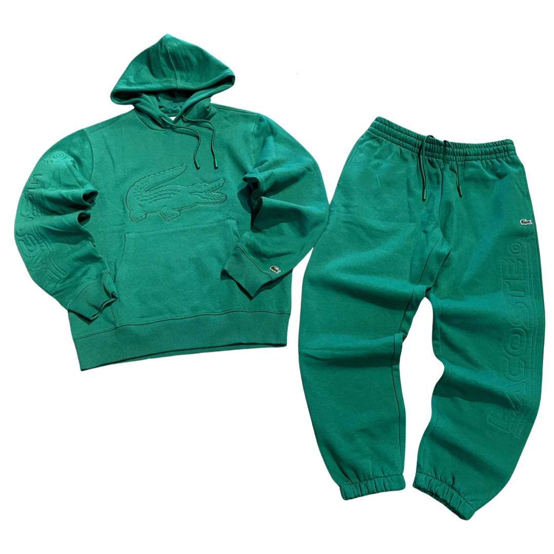 LACOSTE REGULAR FIT XL CROC JOGGER HOODIE SWEATSUIT -Men's