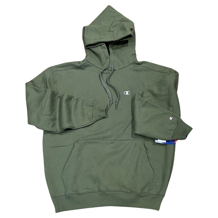 CHAMPION SUPER FLEECE SMALL LOGO CONE HOODY CARGO OLIVE GREEN Moesports