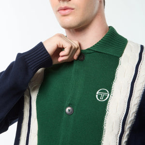 Sergio Tacchini BRUNI KNIT CARDIGAN SWEATER Men’s -MARITIME BLUE
