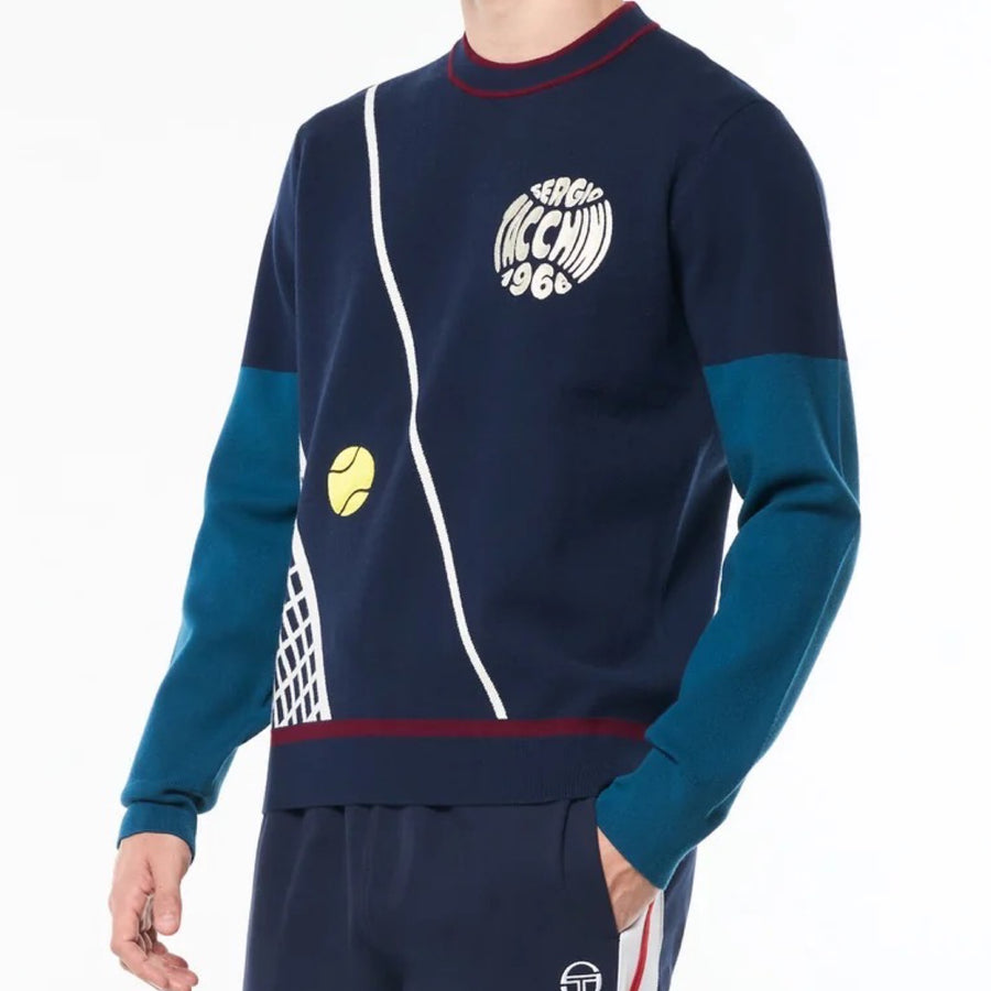 Sergio Tacchini NOTA CREWNECK SWEATER Men’s -MARITIME BLUE
