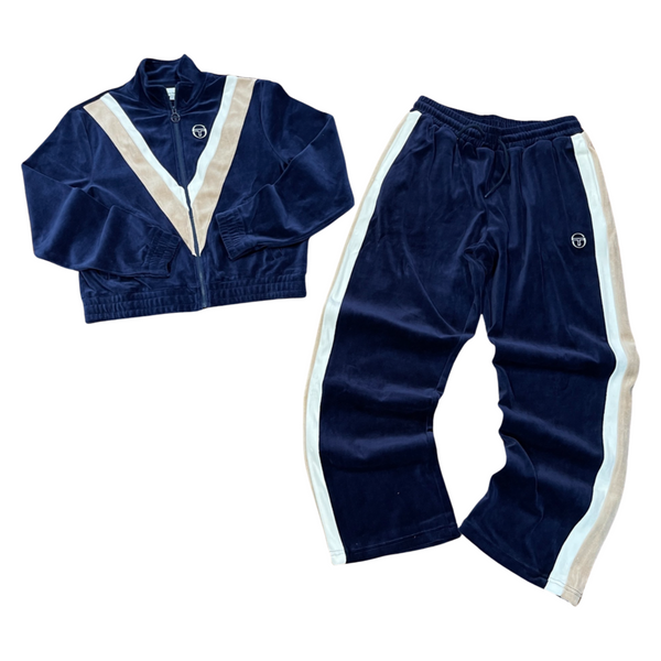 SERGIO TACCHINI SARA VELOUR TRACK SUIT - WOMEN'S- MARITIME BLUE