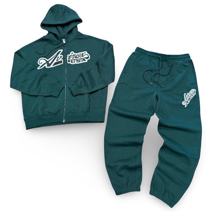 AVIREX MEN’S SCRIPT LOGO SWEATSUIT-HUNTER / VERT