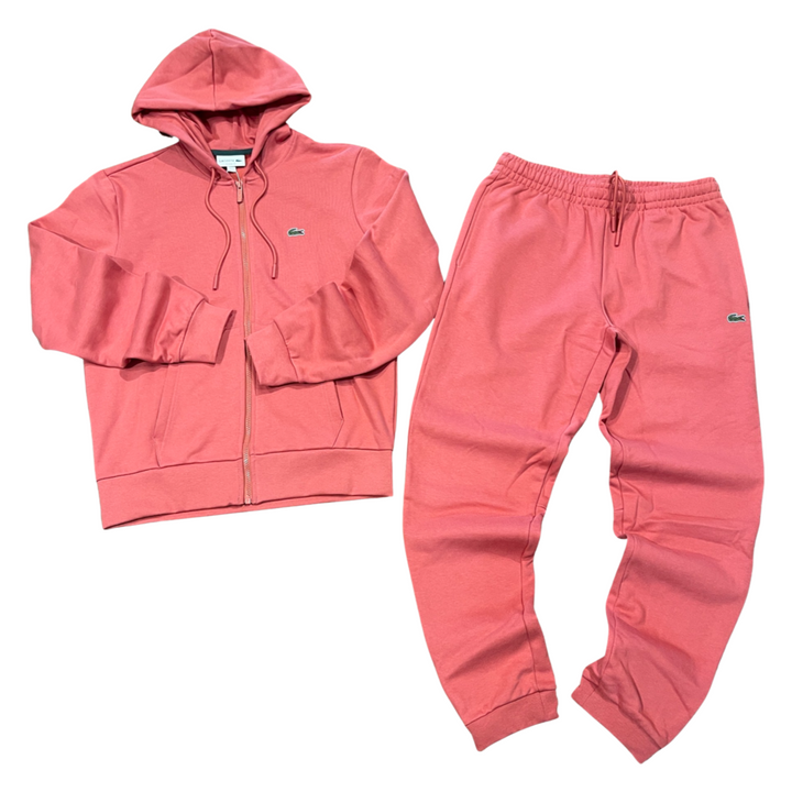 LACOSTE FUll ZIP HOODED CLASSIC SWEATSUIT Men’s -PINK-ZV9