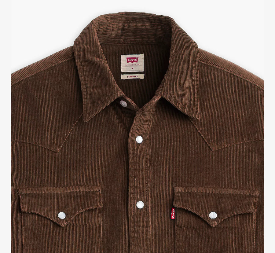 Levis Strauss & Co CORDUROY SHIRT Men’s -BROWN