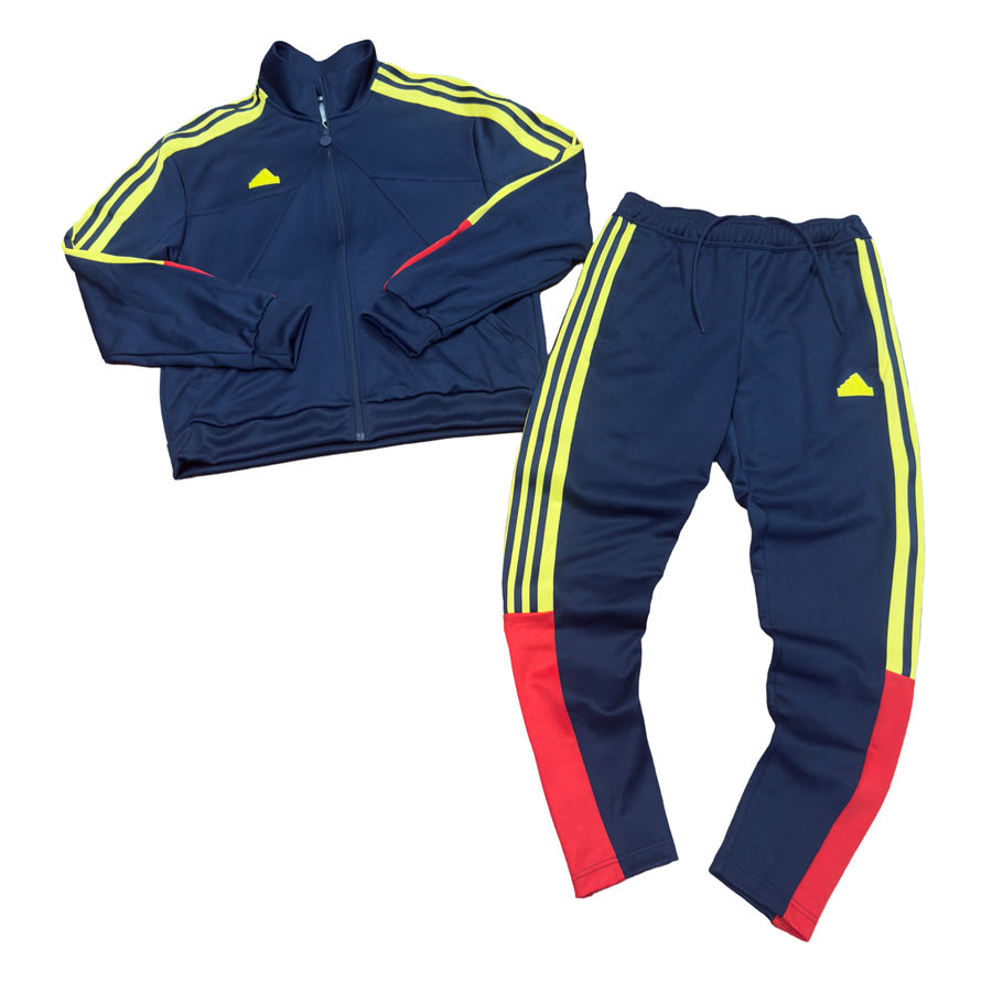 Adidas MEN’S 3STRIPE M TIRO TT  NTPK TRACKSUIT-CON-NAVY/IMPYEL/BESTSCA