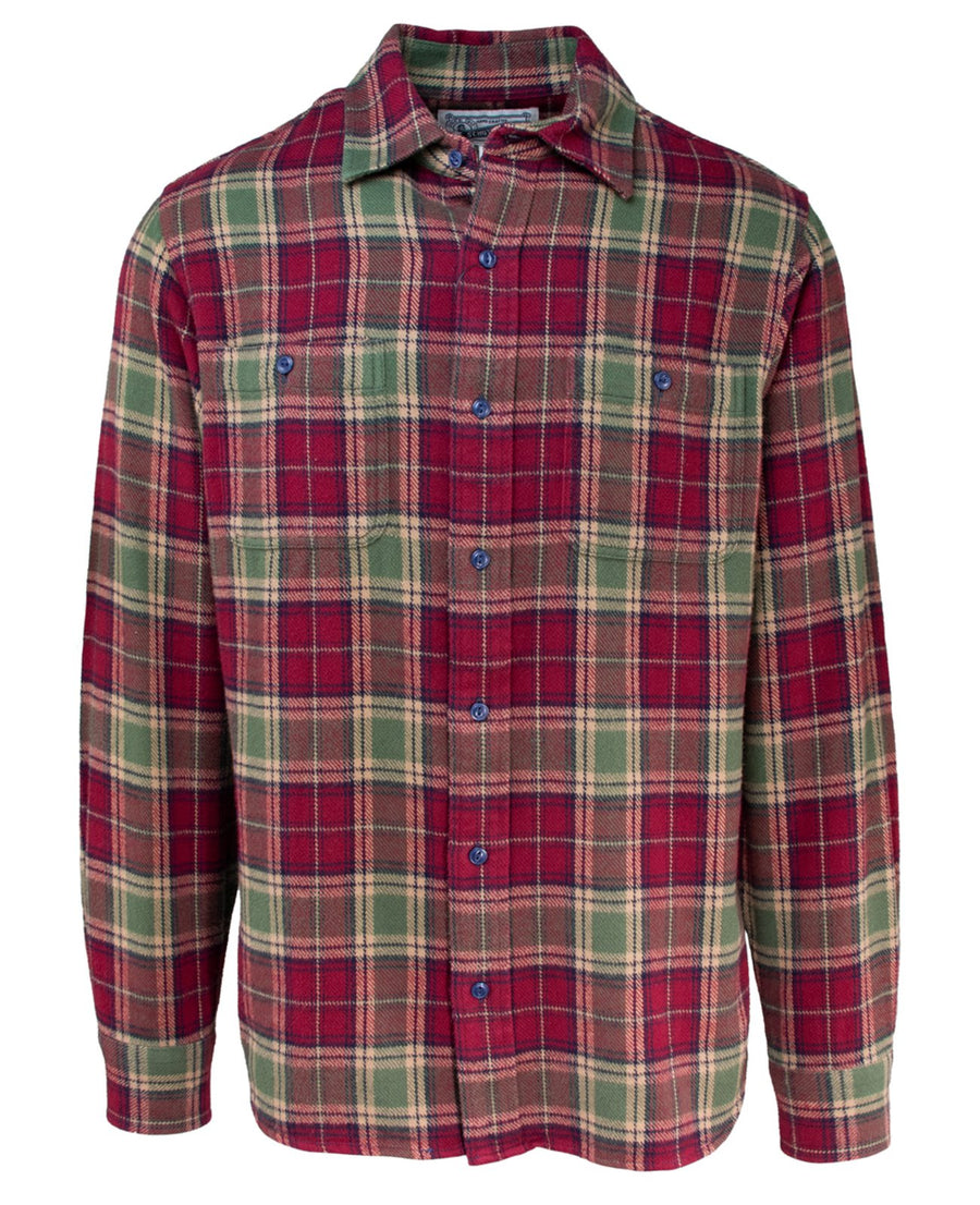 Schott Bros. PLAID FLANNEL SHIRT Men’s -BUR