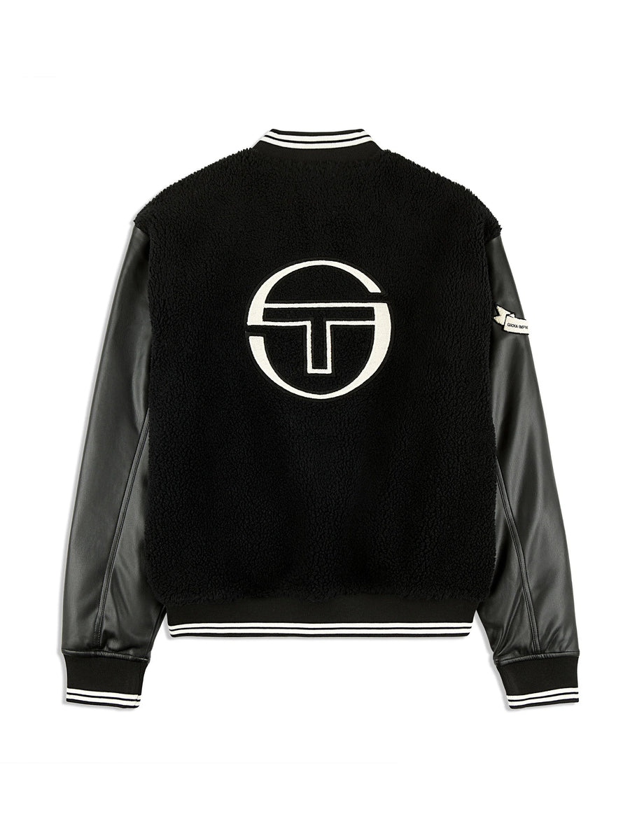 SERGIO TACCHINI TOPPA VARSITY  BOMBER JACKET - MEN’S- BLACK BEAUTY