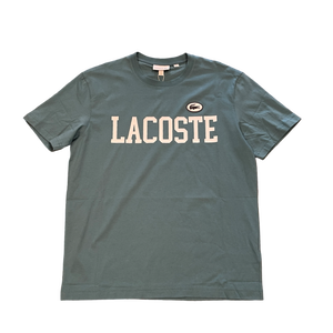 LACOSTE COTTON CONTRAST PRINT & BADGE T-SHIRT Men’s -BLUE-IY4